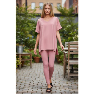 Zenana Vneck Leggings LOUNGEWEAR SET